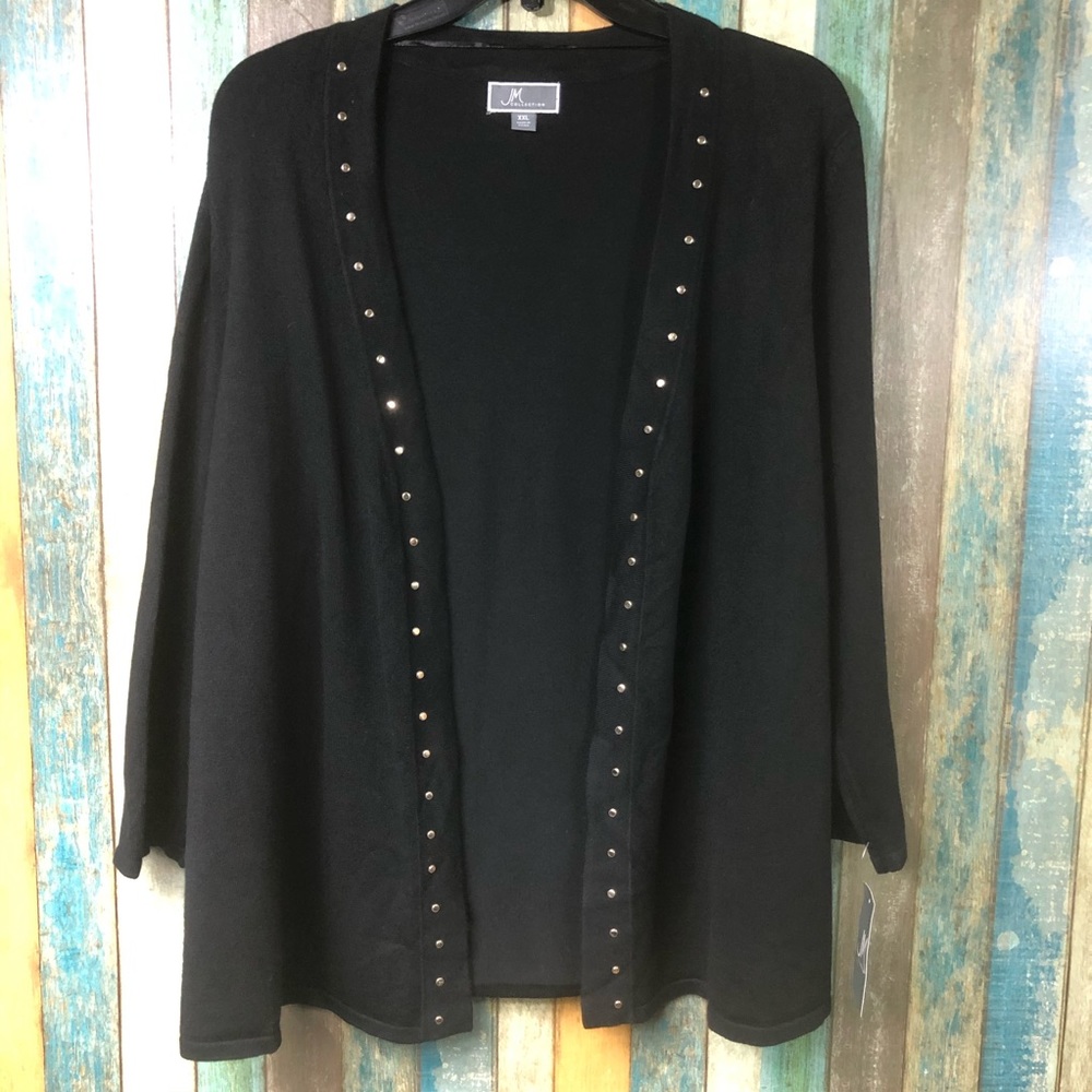 JM Collection Studded Cardigan